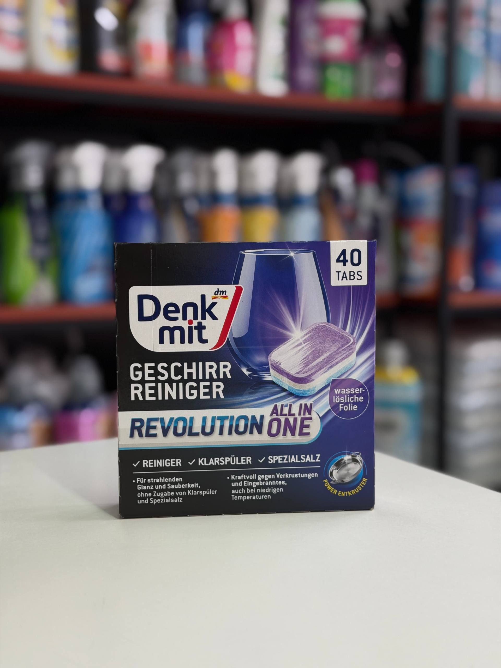 Таблетки для посудомийної машини Denkmit Geschirr Reiniger Revolution One All in One, 40 шт