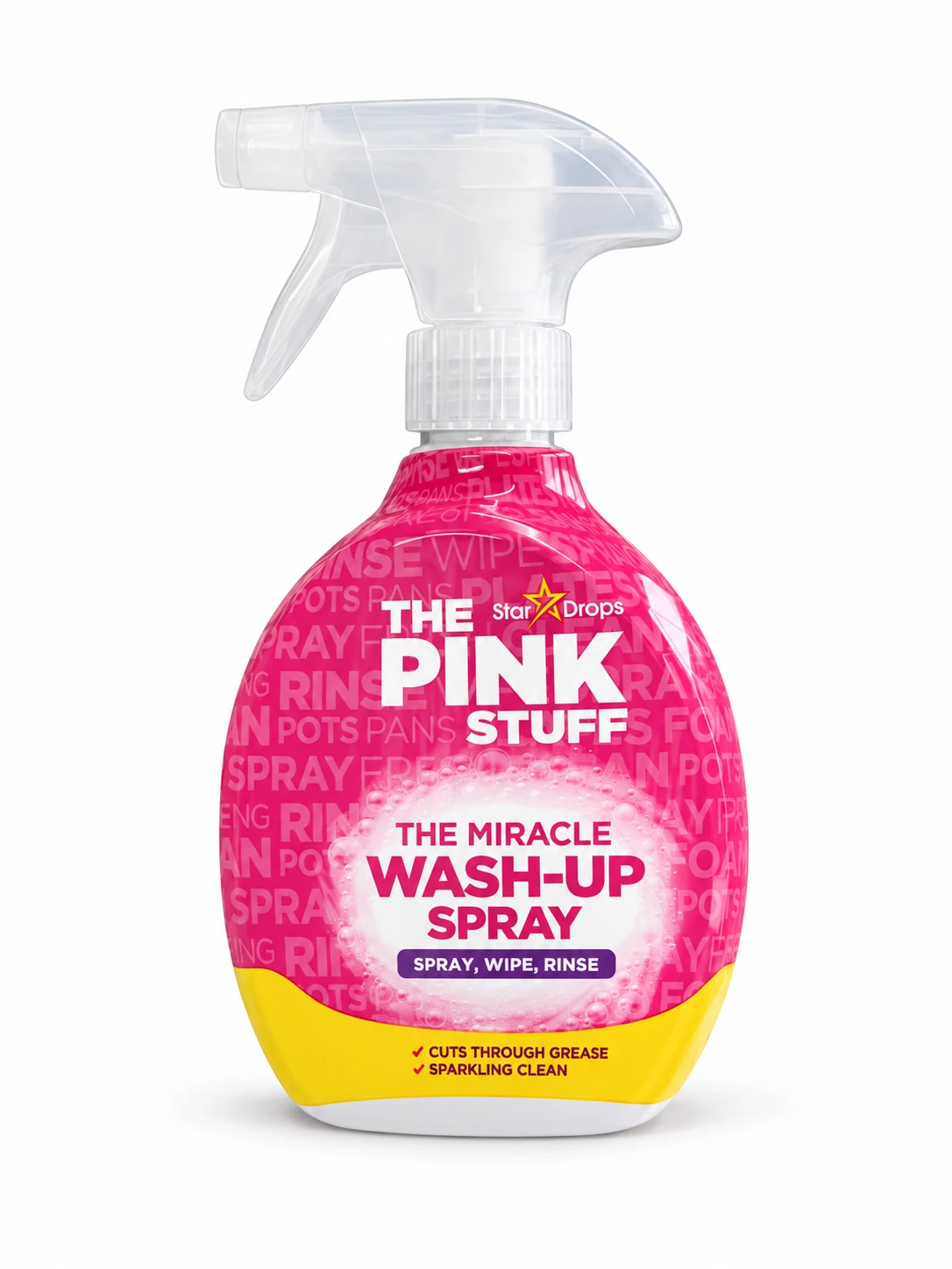 Засіб для миття посуду та чищення всіх поверхонь від жиру The Pink Stuff Wash-Up Spray, 500 мл